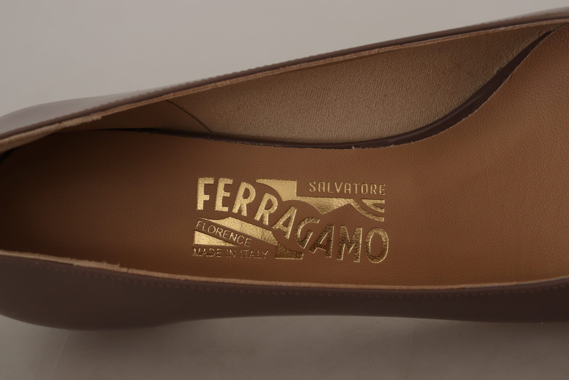 Salvatore Ferragamo Brown 'City' Pumps braun