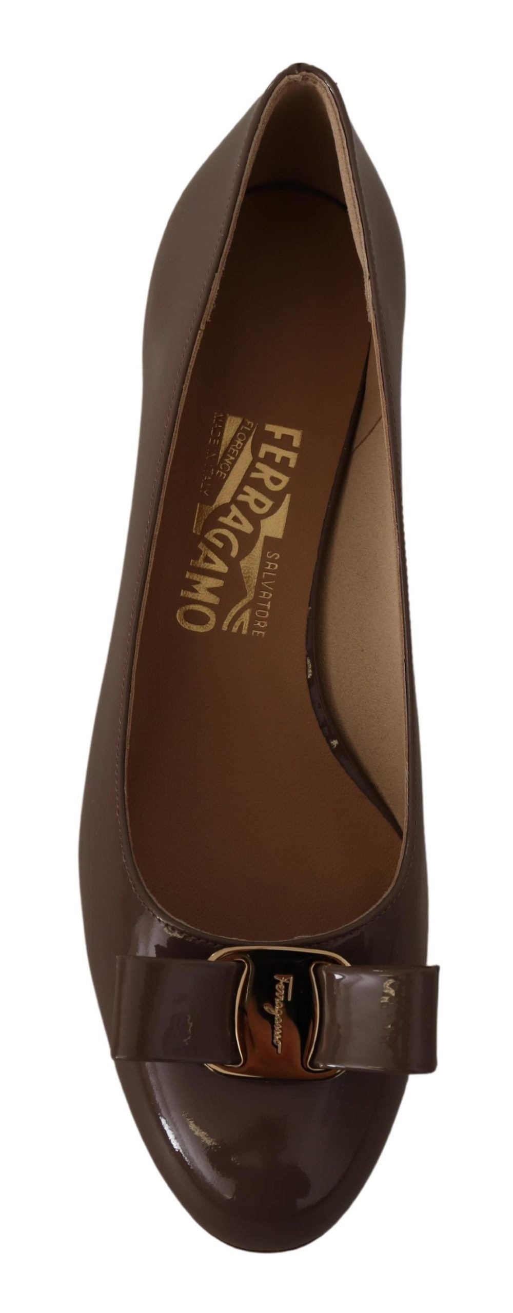 Salvatore Ferragamo Brown 'City' Pumps braun