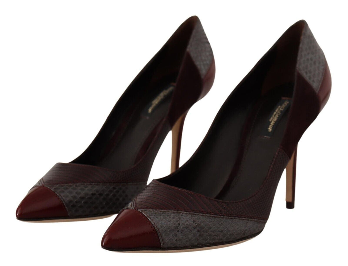 Dolce & Gabbana Multicolor Exotic Leather Heels Pumps Shoes