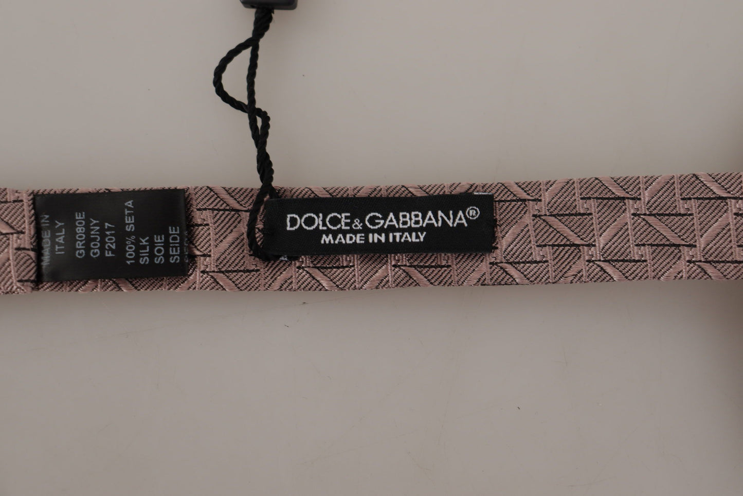 Dolce & Gabbana Gray Fantasy Print Adjustable Neck Papillon Bow Tie Curated Luxury Accessories by Orvyn