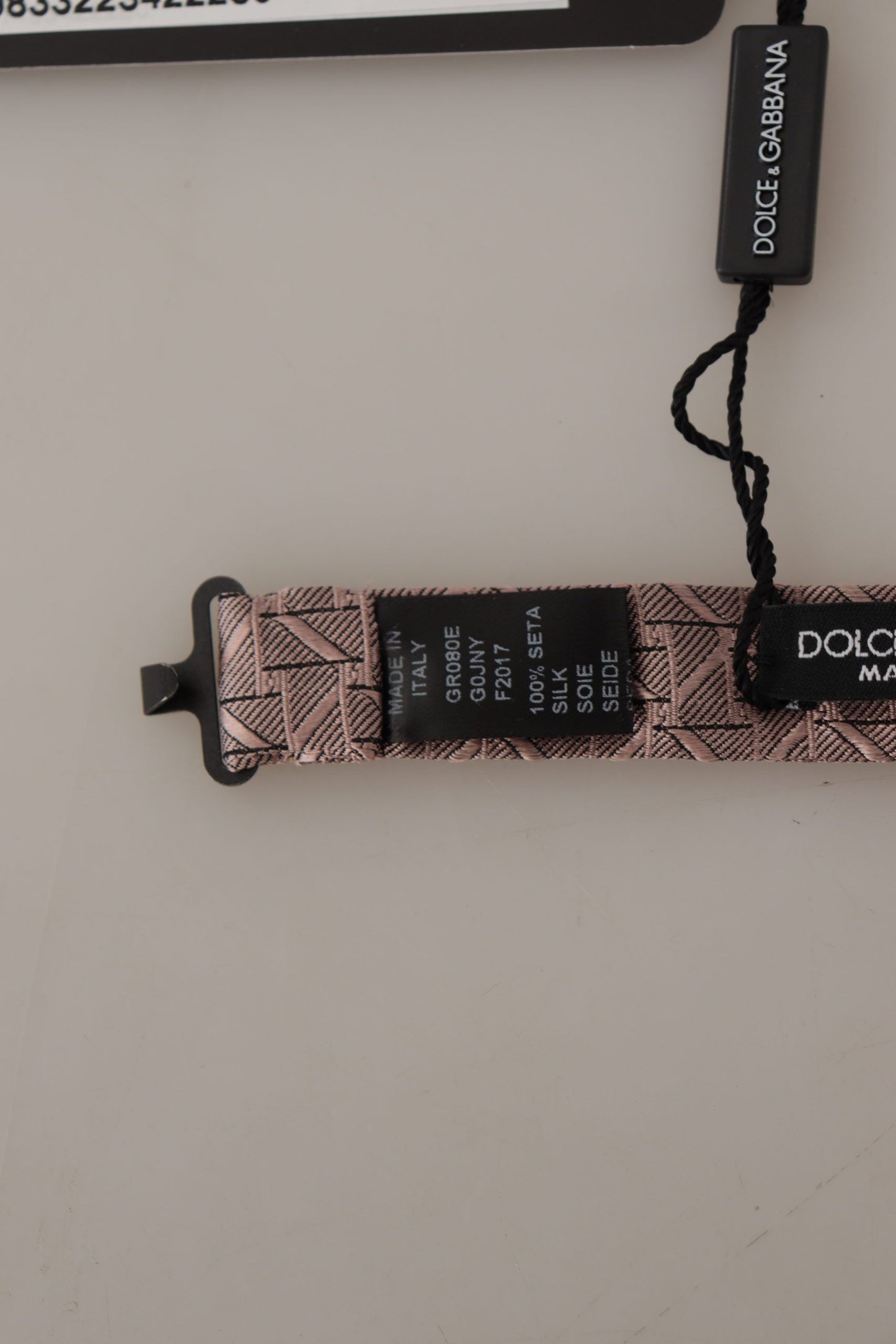 Dolce & Gabbana Gray Fantasy Print Adjustable Neck Papillon Bow Tie Curated Luxury Accessories by Orvyn