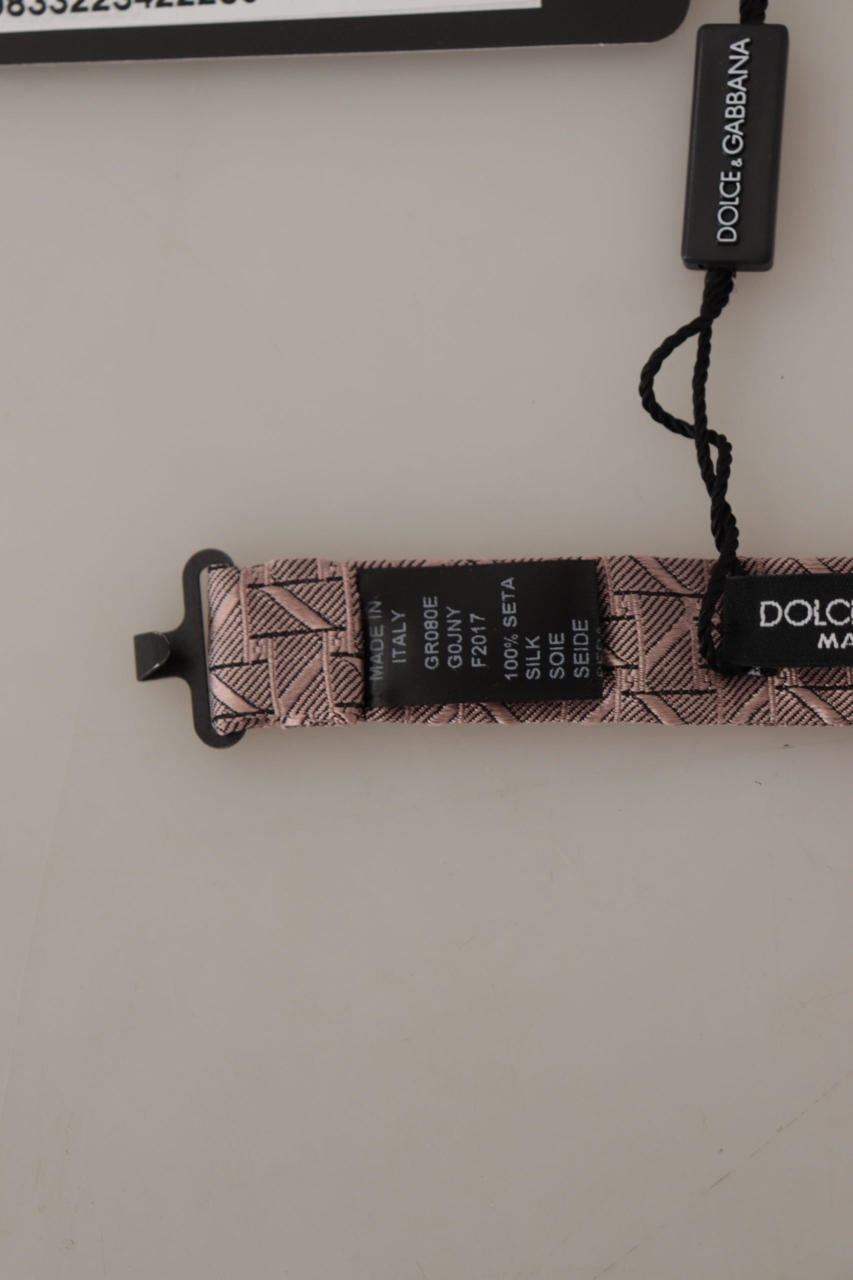 Dolce & Gabbana Gray Fantasy Print Adjustable Neck Papillon Bow Tie Curated Luxury Accessories by Orvyn