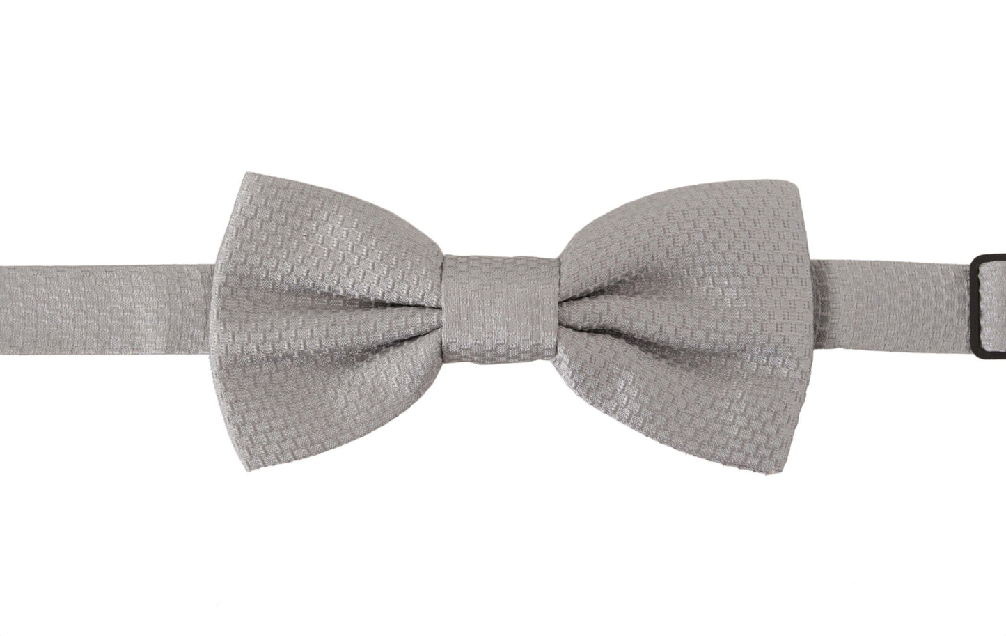 Dolce & Gabbana Gray 100% Silk Adjustable Neck Papillon Tie Curated Luxury Accessories by Orvyn