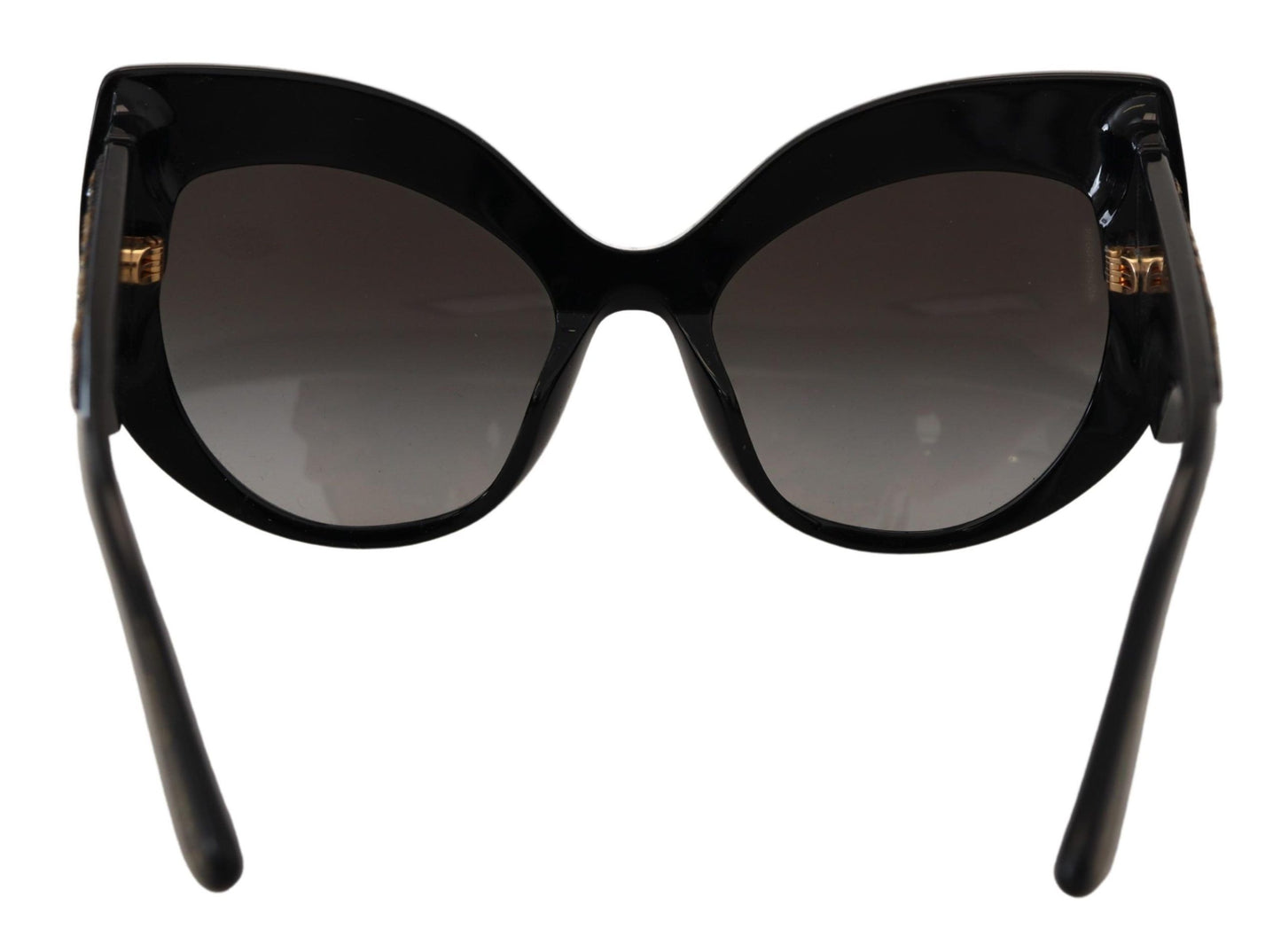 Dolce & Gabbana Black Gold Sequin Butterfly Polarized DG4326 Sunglasses schwarz