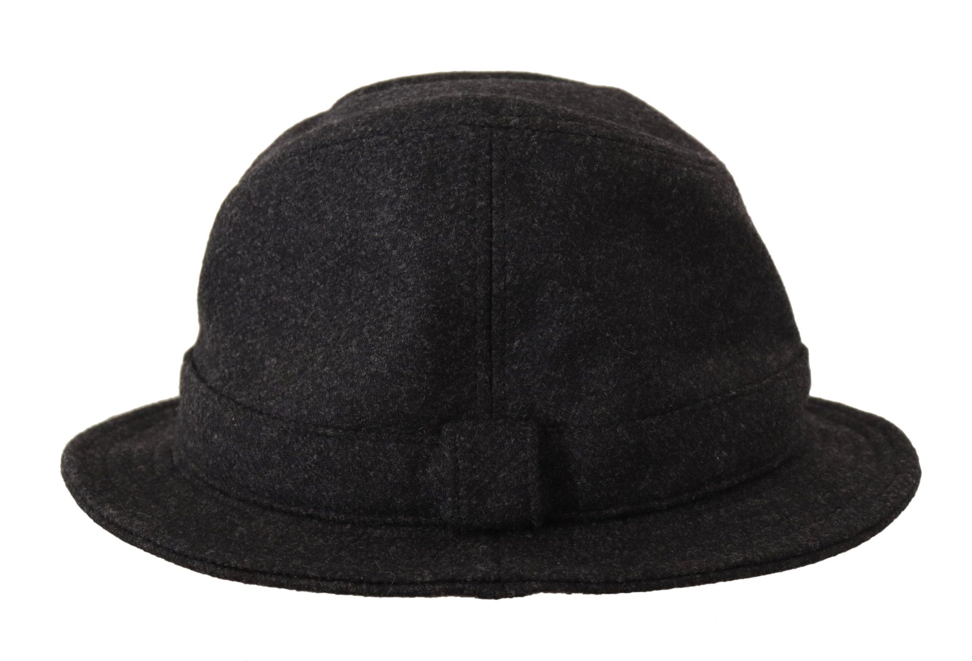 Dolce & Gabbana Gray Virgin Wool Logo Fedora Trilby Cappello Hat Curated Luxury Accessories by Orvyn