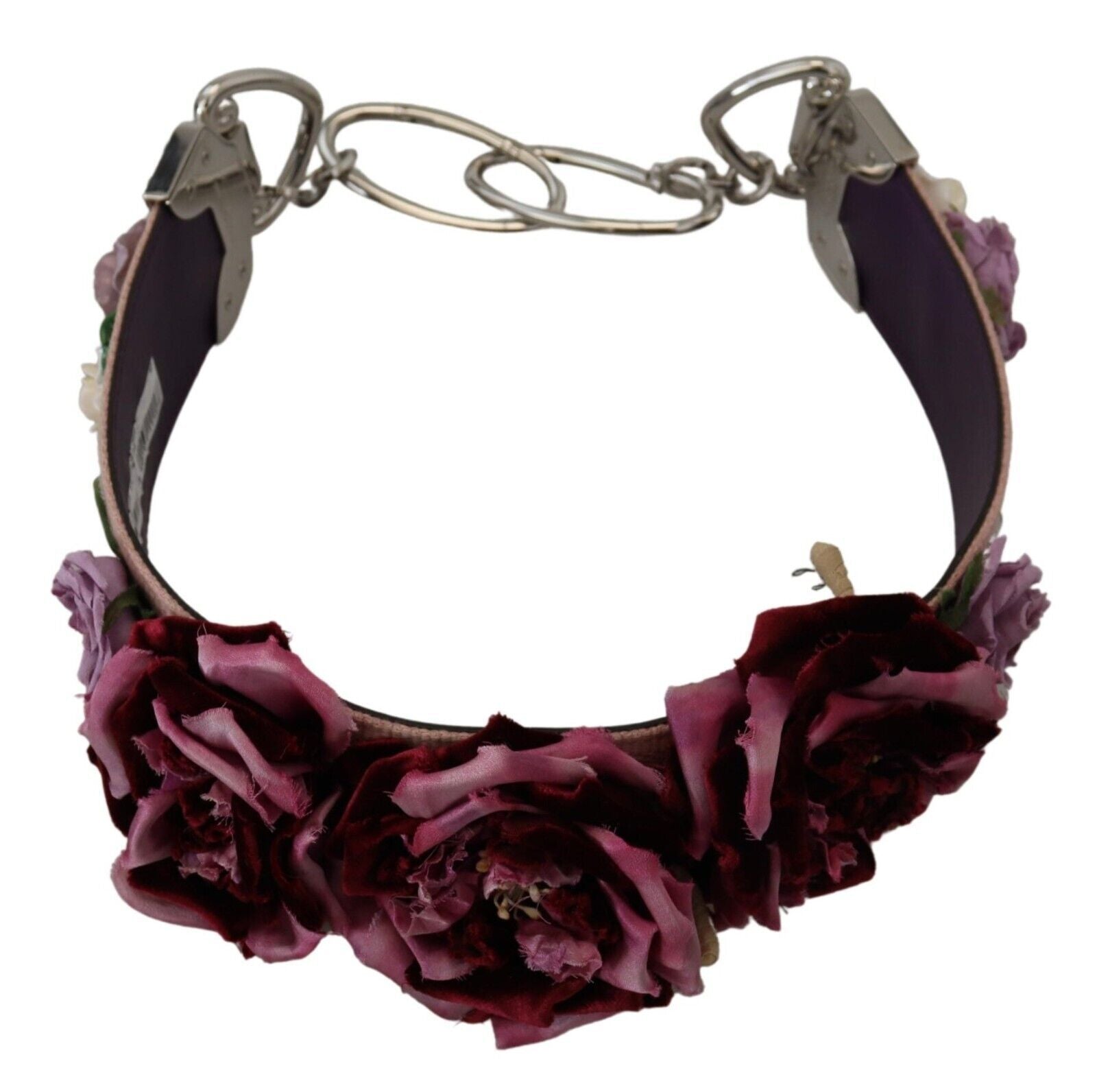 Dolce & Gabbana Multicolor Floral Appliques Metal Shoulder Strap Curated Luxury Accessories by Orvyn