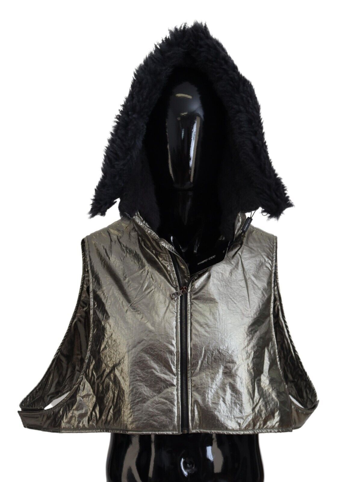 Dolce & Gabbana Silver Fur Whole Head Wrap Men Capello Nylon Hat Curated Luxury Accessories by Orvyn