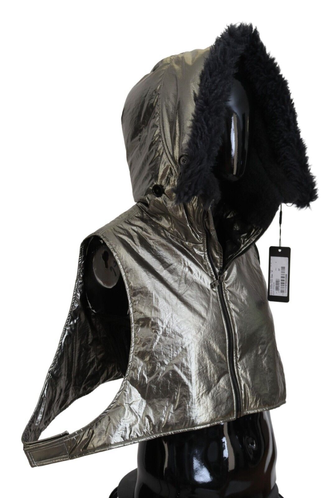 Dolce & Gabbana Silver Fur Whole Head Wrap Men Capello Nylon Hat Curated Luxury Accessories by Orvyn