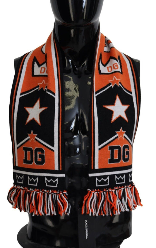 Dolce & Gabbana Multicolor DG Logo Printed Men Neck Wrap Shawl Scarf Curated Luxury Accessories by Orvyn