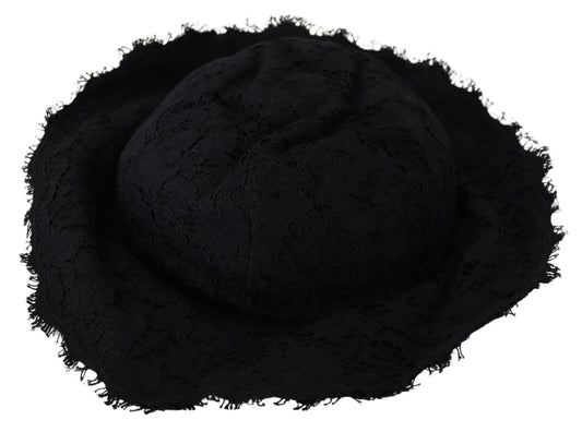 Dolce & Gabbana Black Cotton Wide Brim Shade Hat Curated Luxury Accessories by Orvyn