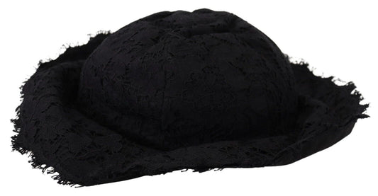 Dolce & Gabbana Black Cotton Wide Brim Shade Hat Curated Luxury Accessories by Orvyn