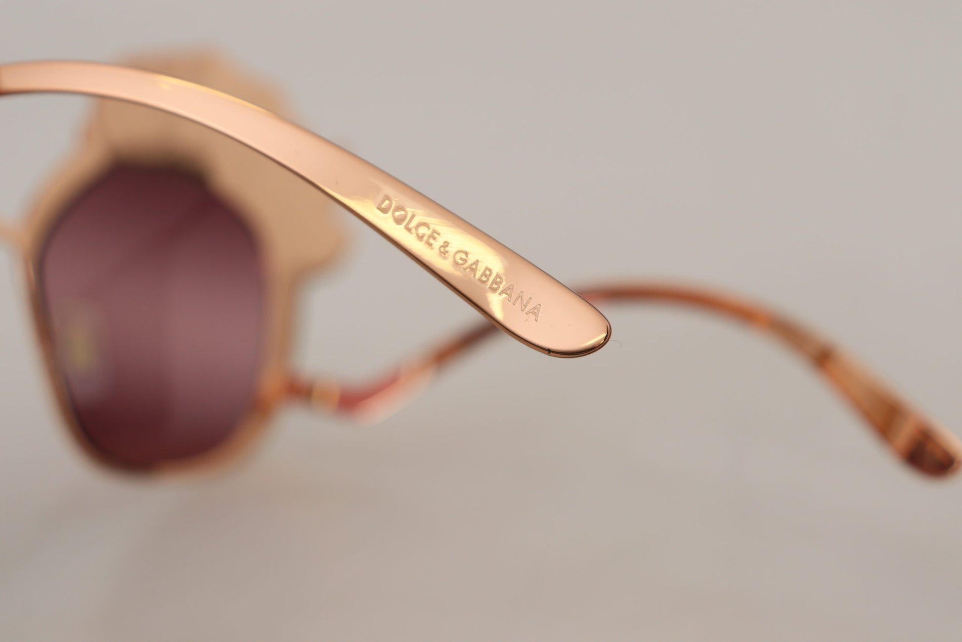 Dolce & Gabbana Pink Gold Rose Sequin Embroidery DG2202 Sunglasses rosa