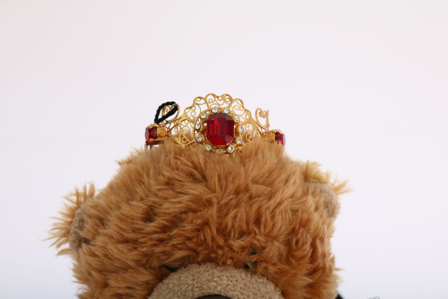 Dolce & Gabbana Teddy Bear Gold Crystal Crown Tiara Diadem Hair Band Curated Luxury Accessories by Orvyn