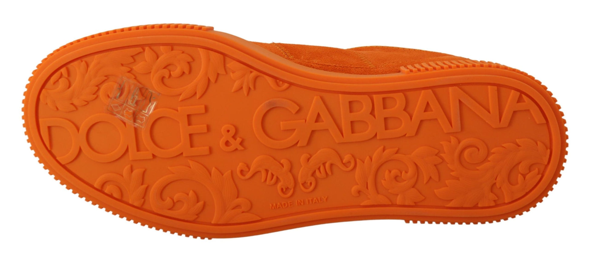 Dolce & Gabbana Orange Leather P.j. Tucker Sneakers Shoes Curated Luxury Accessories by Orvyn