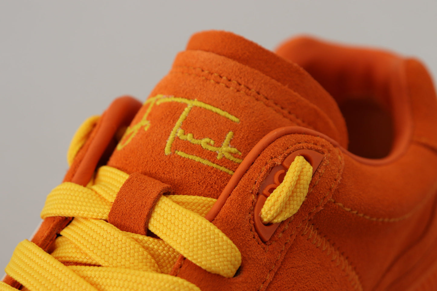 Dolce & Gabbana Orange Leather P.j. Tucker Sneakers Shoes Curated Luxury Accessories by Orvyn