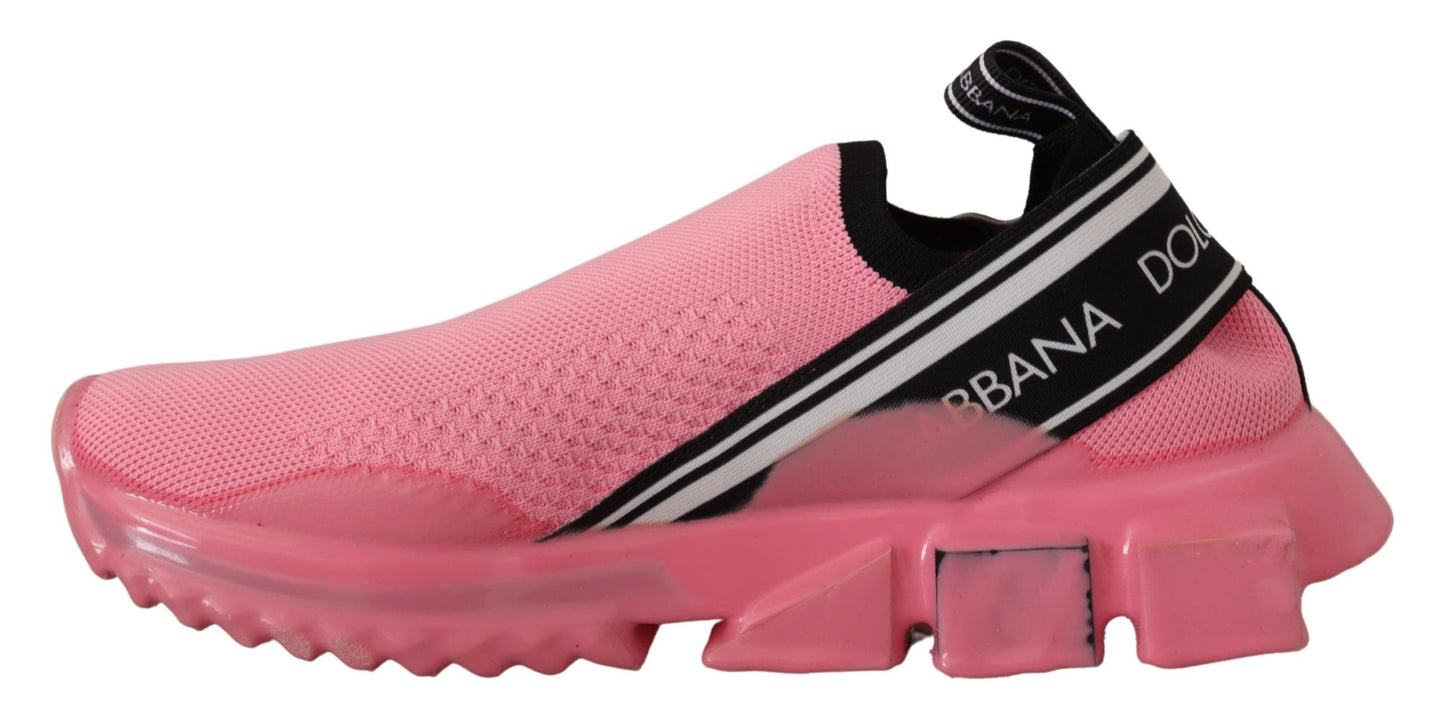 Dolce & Gabbana Pink Low Top Slip On Casual Sorrento Sneakers Curated Luxury Accessories by Orvyn