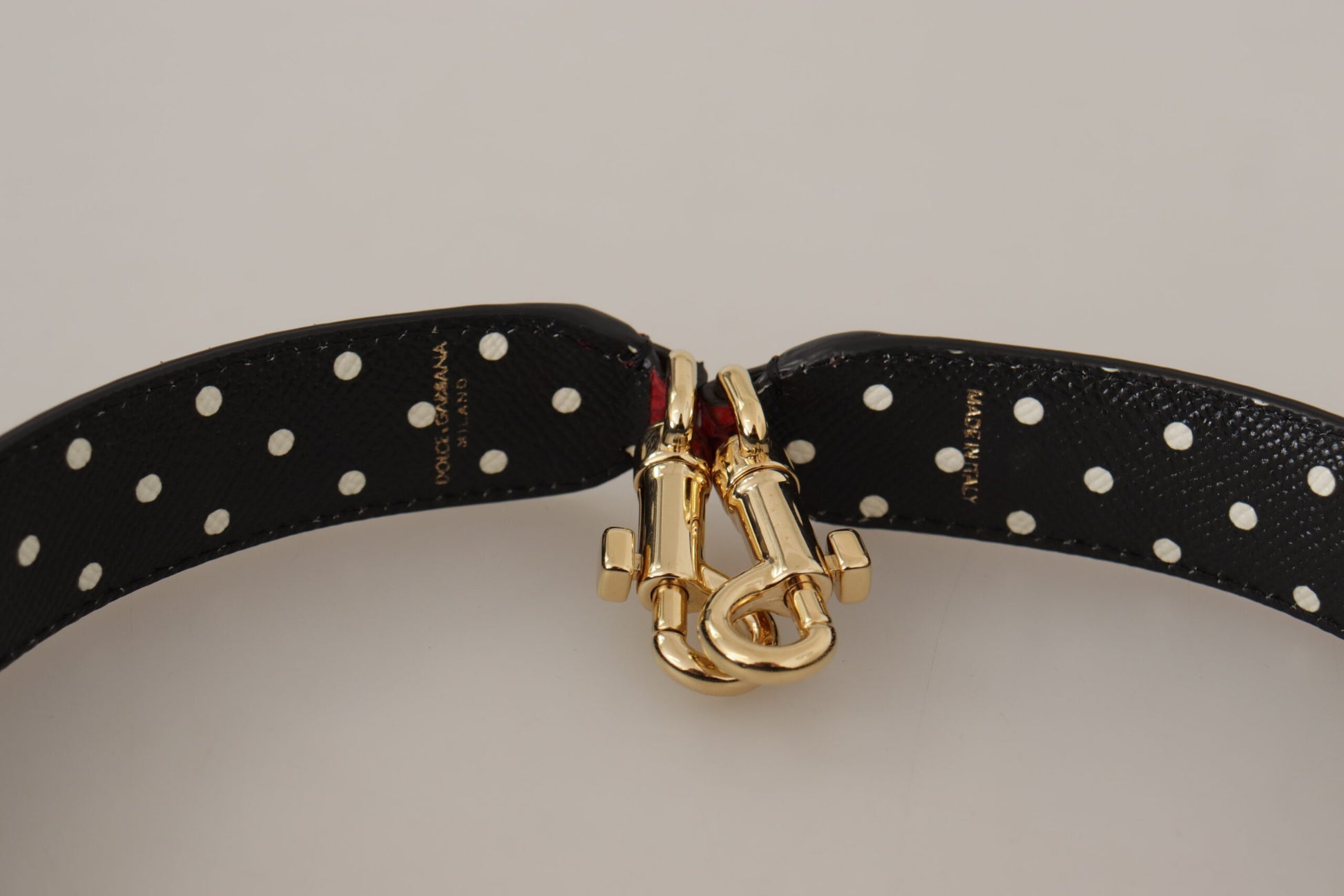 Dolce & Gabbana Red Exotic Leather Crystals Bag Shoulder Strap Curated Luxury Accessories by Orvyn