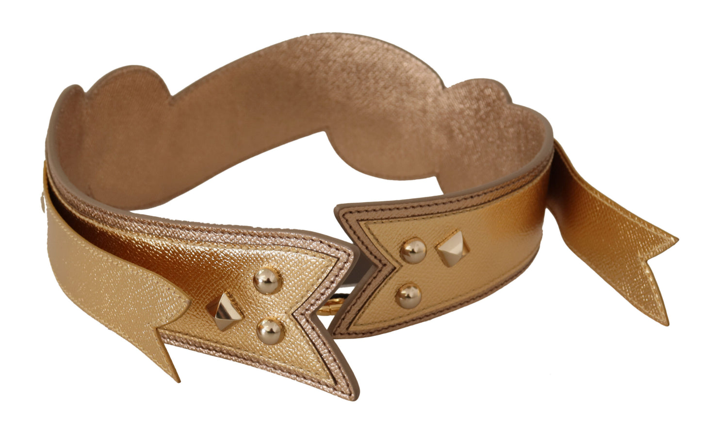 Dolce & Gabbana Gold Leather LOVE Patch Bag Shoulder Strap Curated Luxury Accessories by Orvyn