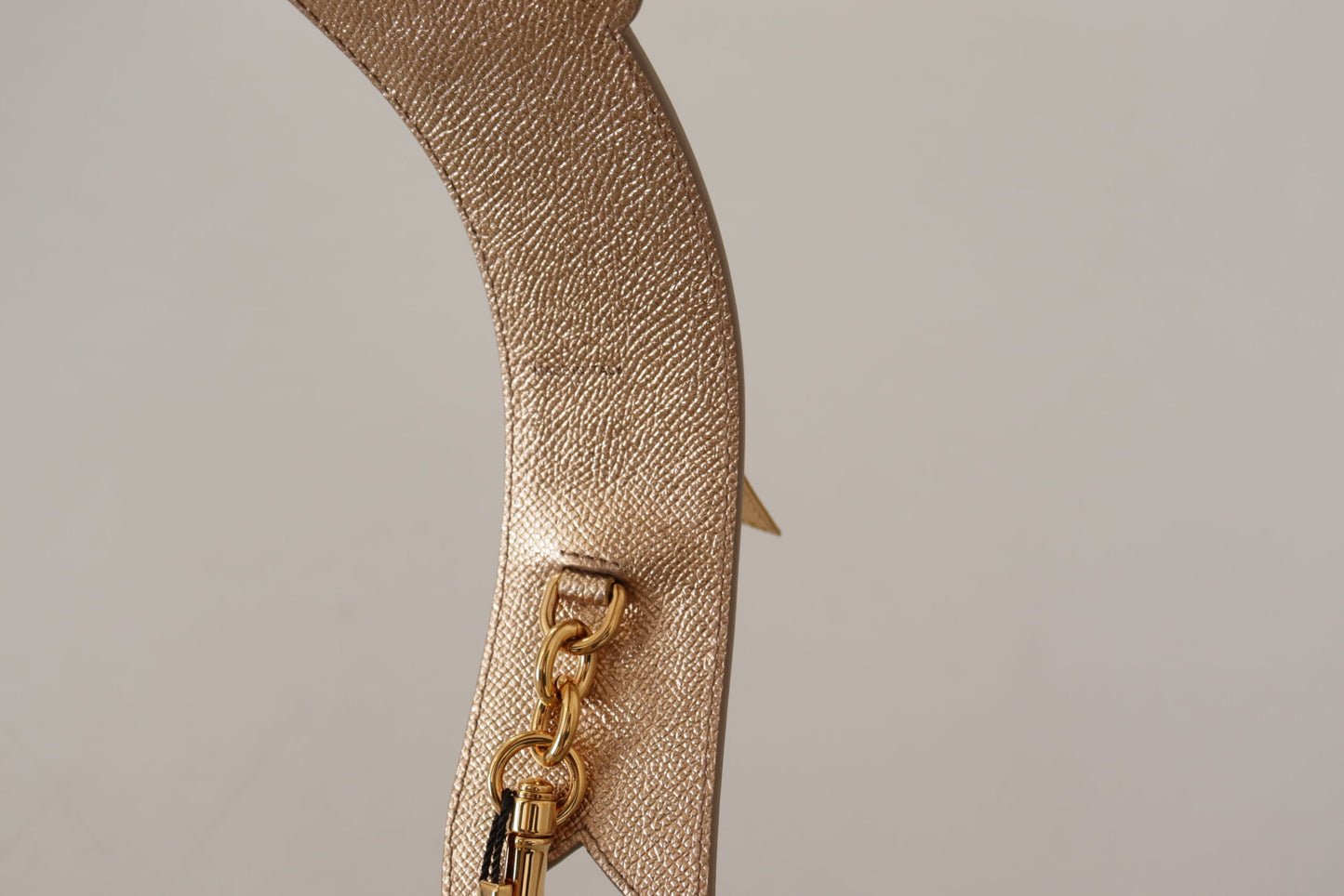 Dolce & Gabbana Gold Leather LOVE Patch Bag Shoulder Strap Curated Luxury Accessories by Orvyn