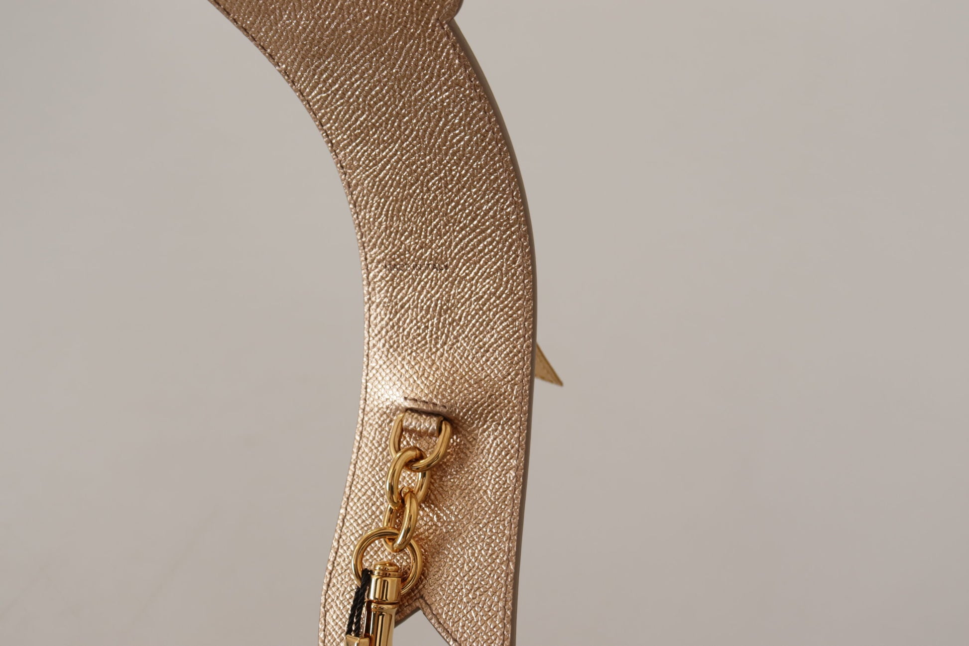 Dolce & Gabbana Gold Leather LOVE Patch Bag Shoulder Strap Curated Luxury Accessories by Orvyn