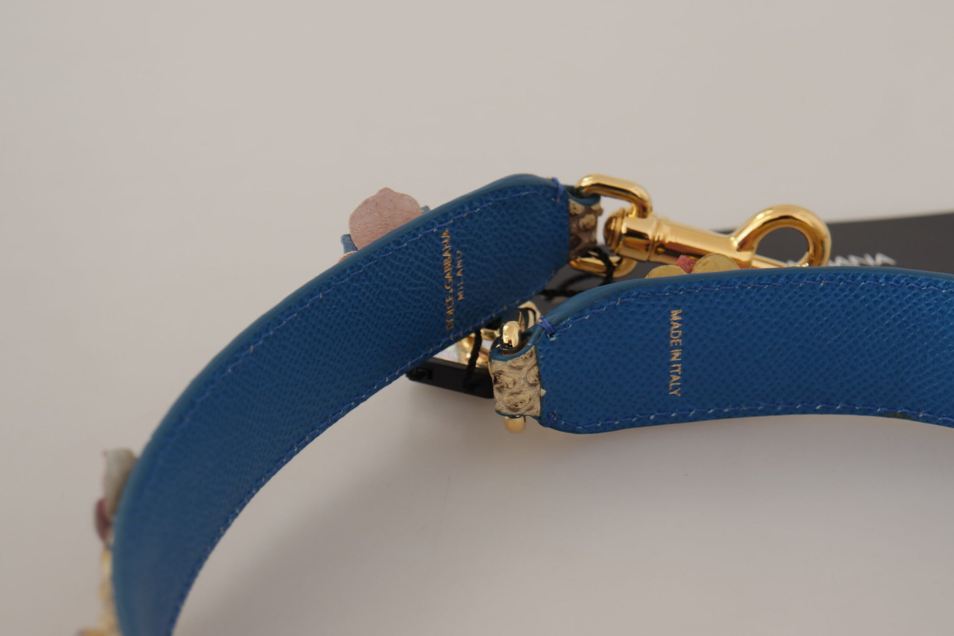 Dolce & Gabbana Beige Python Leather Floral Studded Shoulder Strap Curated Luxury Accessories by Orvyn