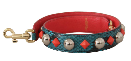 Dolce & Gabbana Green Crystals Leather Bag Shoulder Strap Curated Luxury Accessories by Orvyn