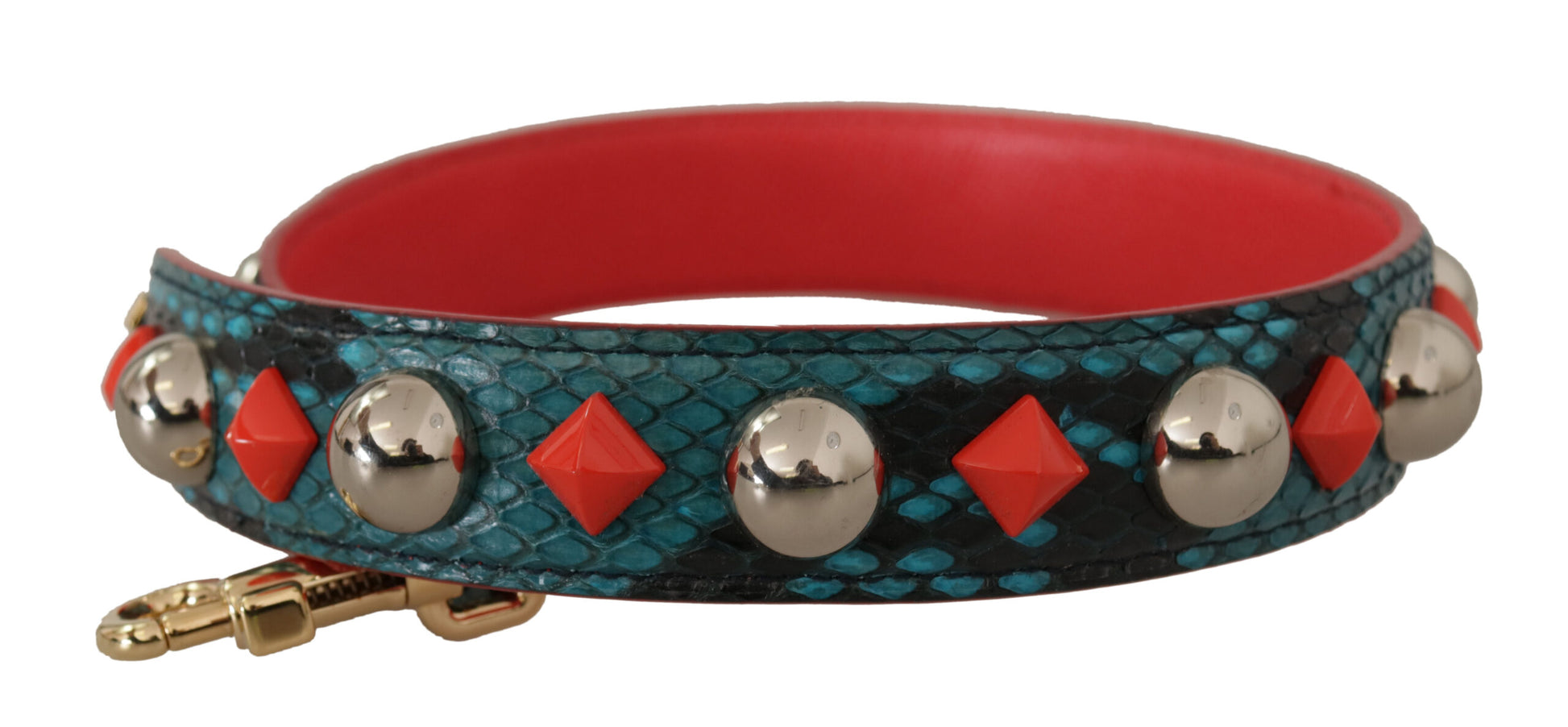 Dolce & Gabbana Green Crystals Leather Bag Shoulder Strap Curated Luxury Accessories by Orvyn