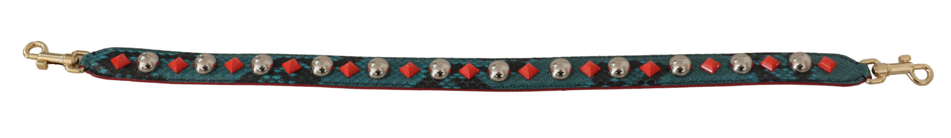 Dolce & Gabbana Green Crystals Leather Bag Shoulder Strap Curated Luxury Accessories by Orvyn