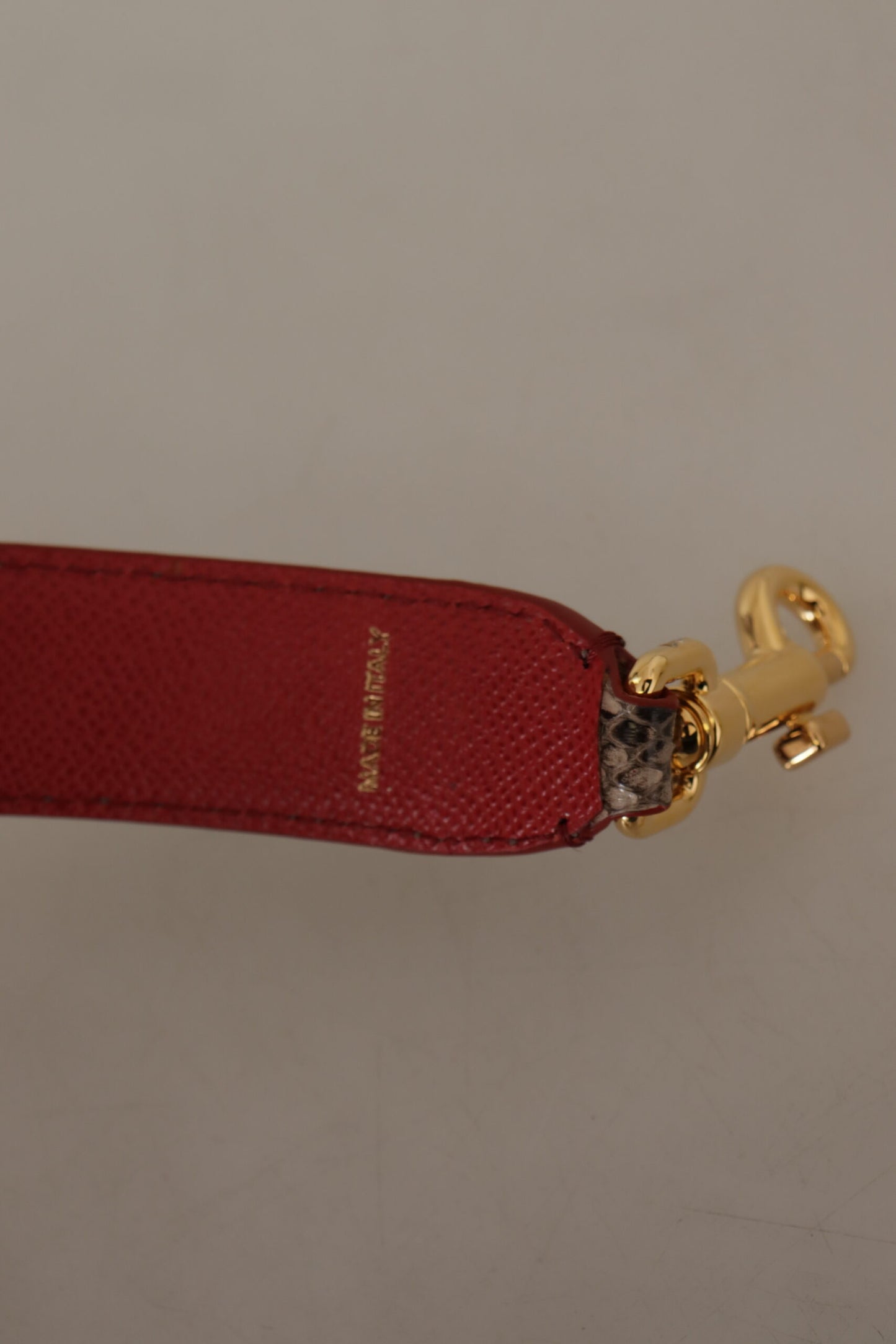 Dolce & Gabbana Brown Python Leather Studded Shoulder Strap Curated Luxury Accessories by Orvyn