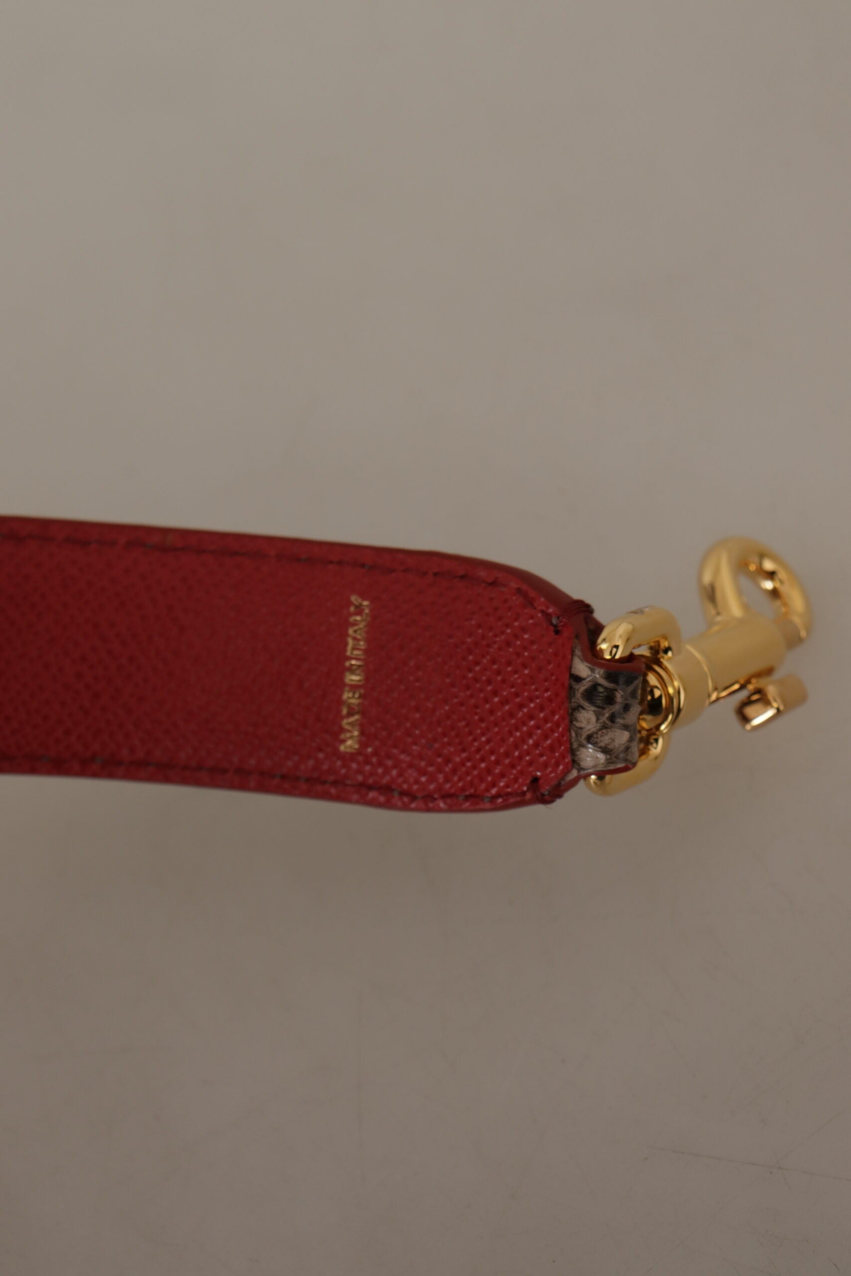 Dolce & Gabbana Brown Python Leather Studded Shoulder Strap Curated Luxury Accessories by Orvyn