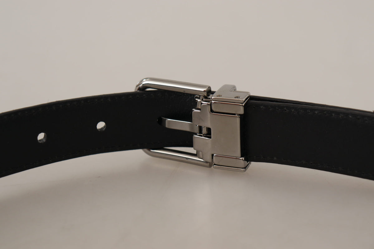 Dolce & Gabbana Red Exotic Leather Metal Logo Buckle Belt rot