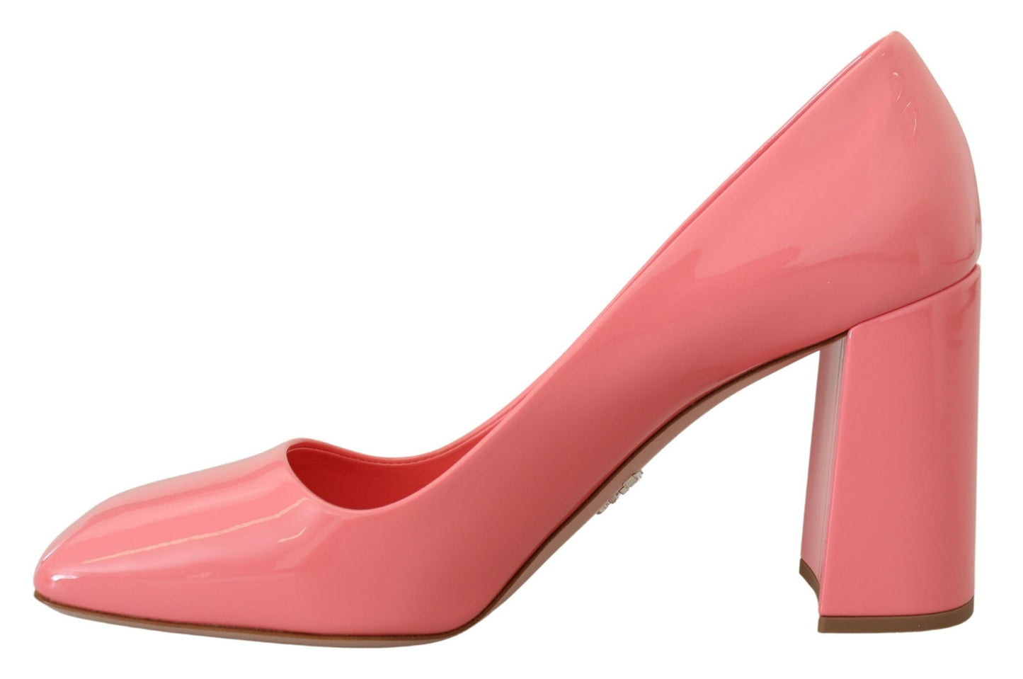 Prada Pink Patent Leather Block Heels Pumps Classic rosa