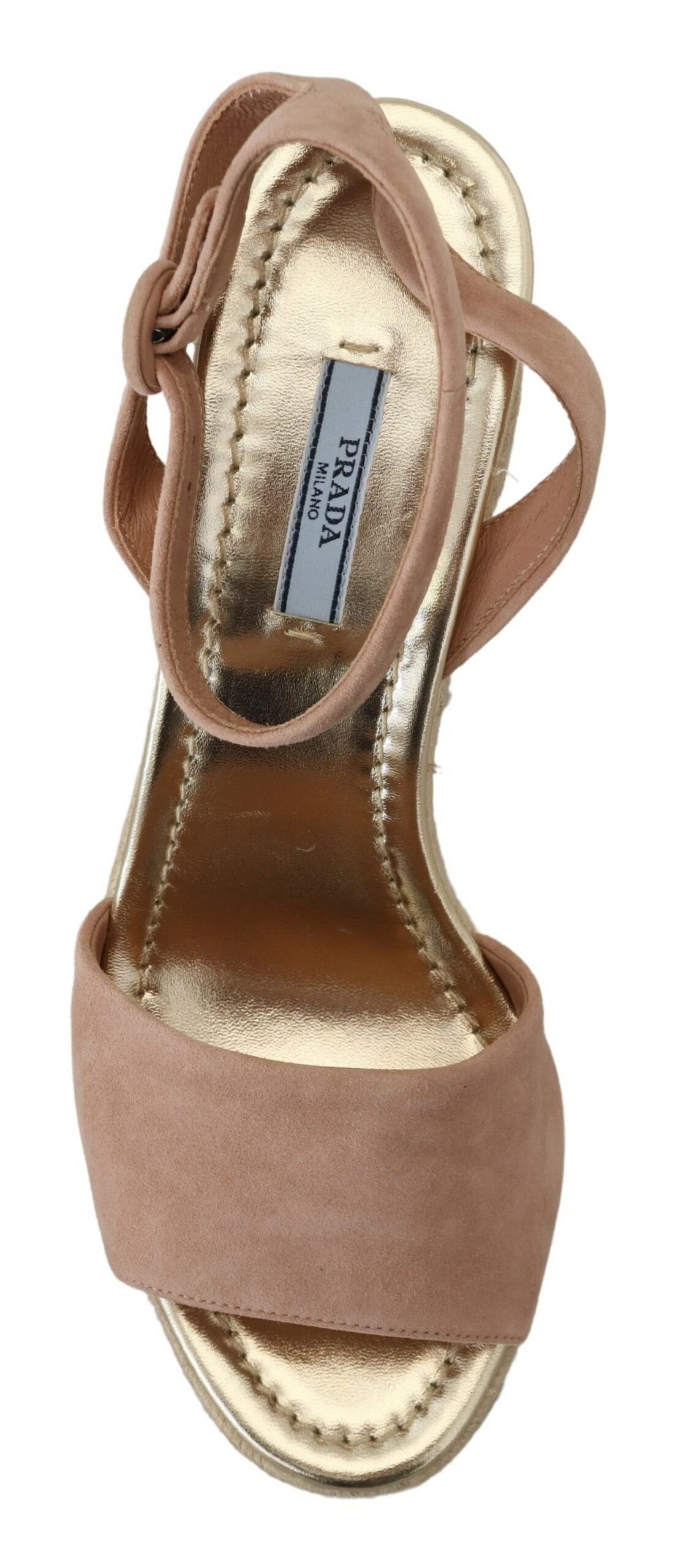 Prada Pink Suede Leather Ankle Strap Sandals rosa