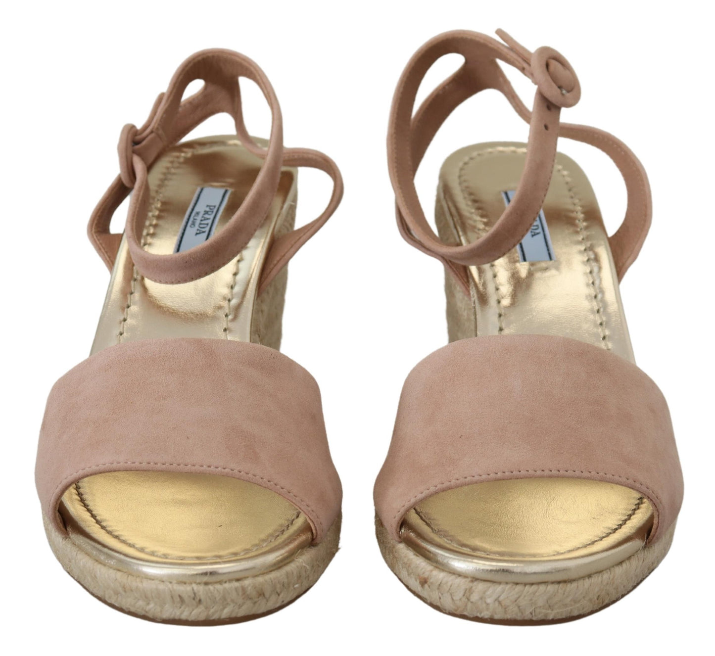 Prada Pink Suede Leather Ankle Strap Sandals rosa
