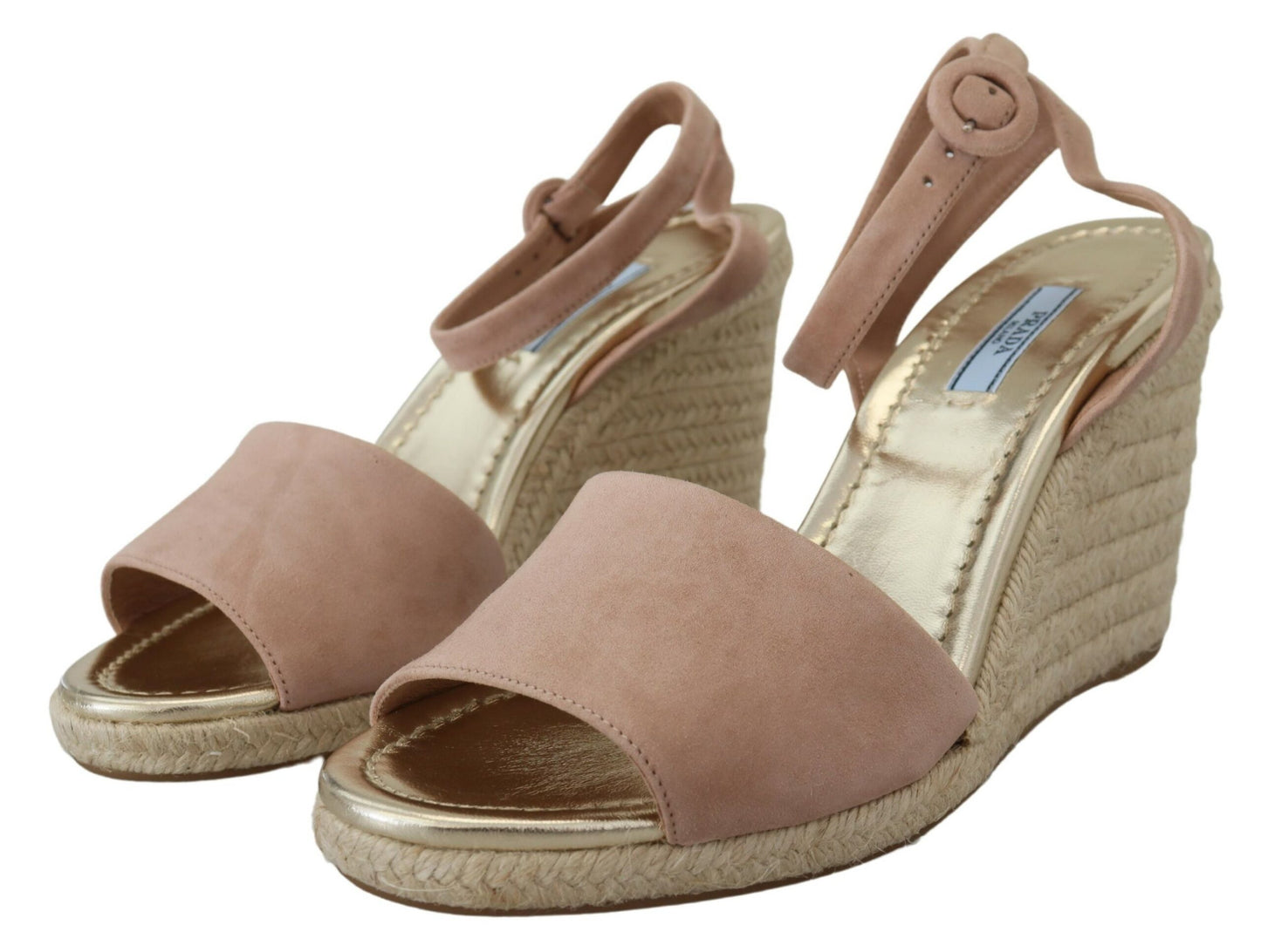 Prada Pink Suede Leather Ankle Strap Sandals rosa
