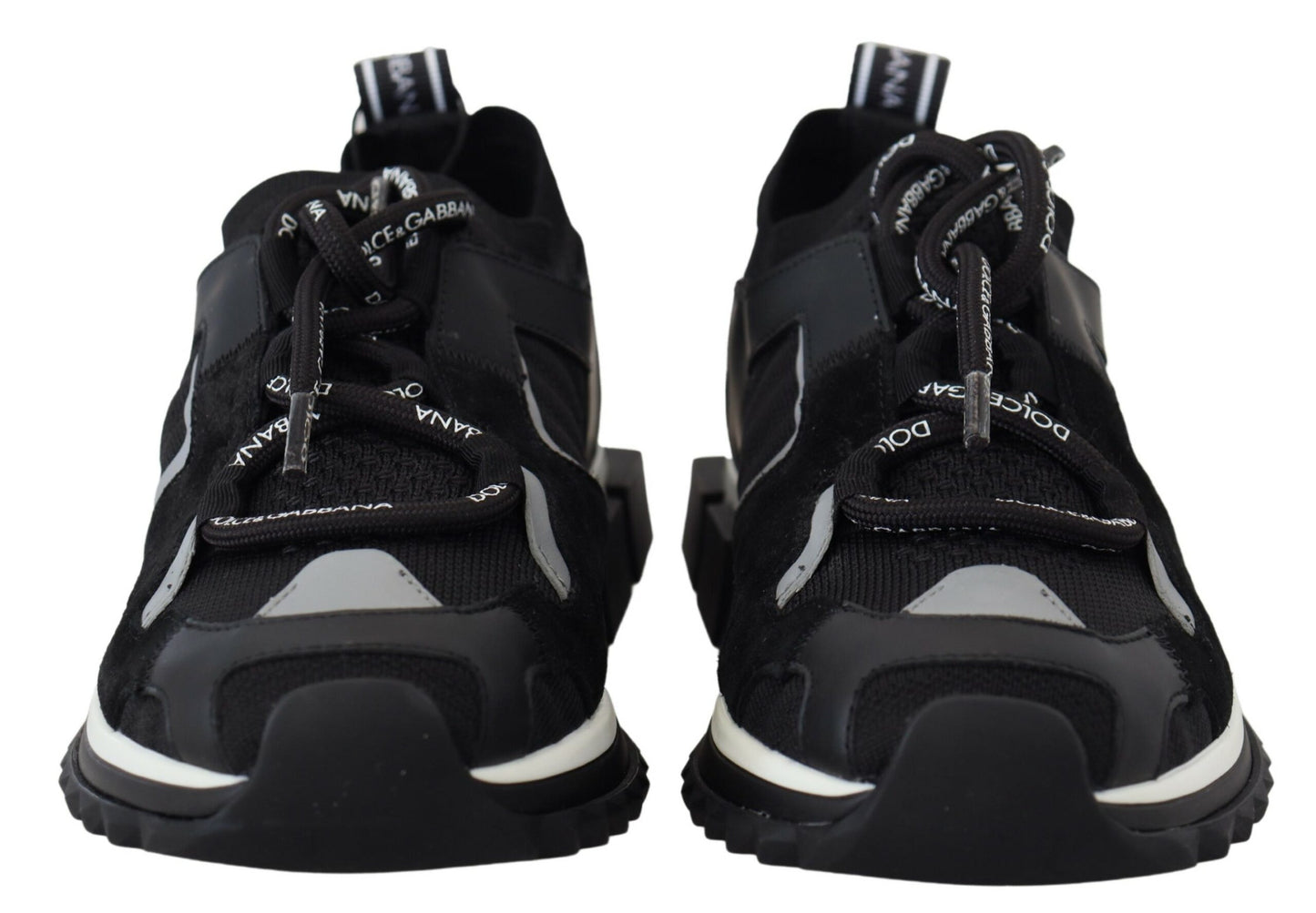 Dolce & Gabbana Black Mesh Sorrento Trekking Sneakers Shoes Curated Luxury Accessories by Orvyn