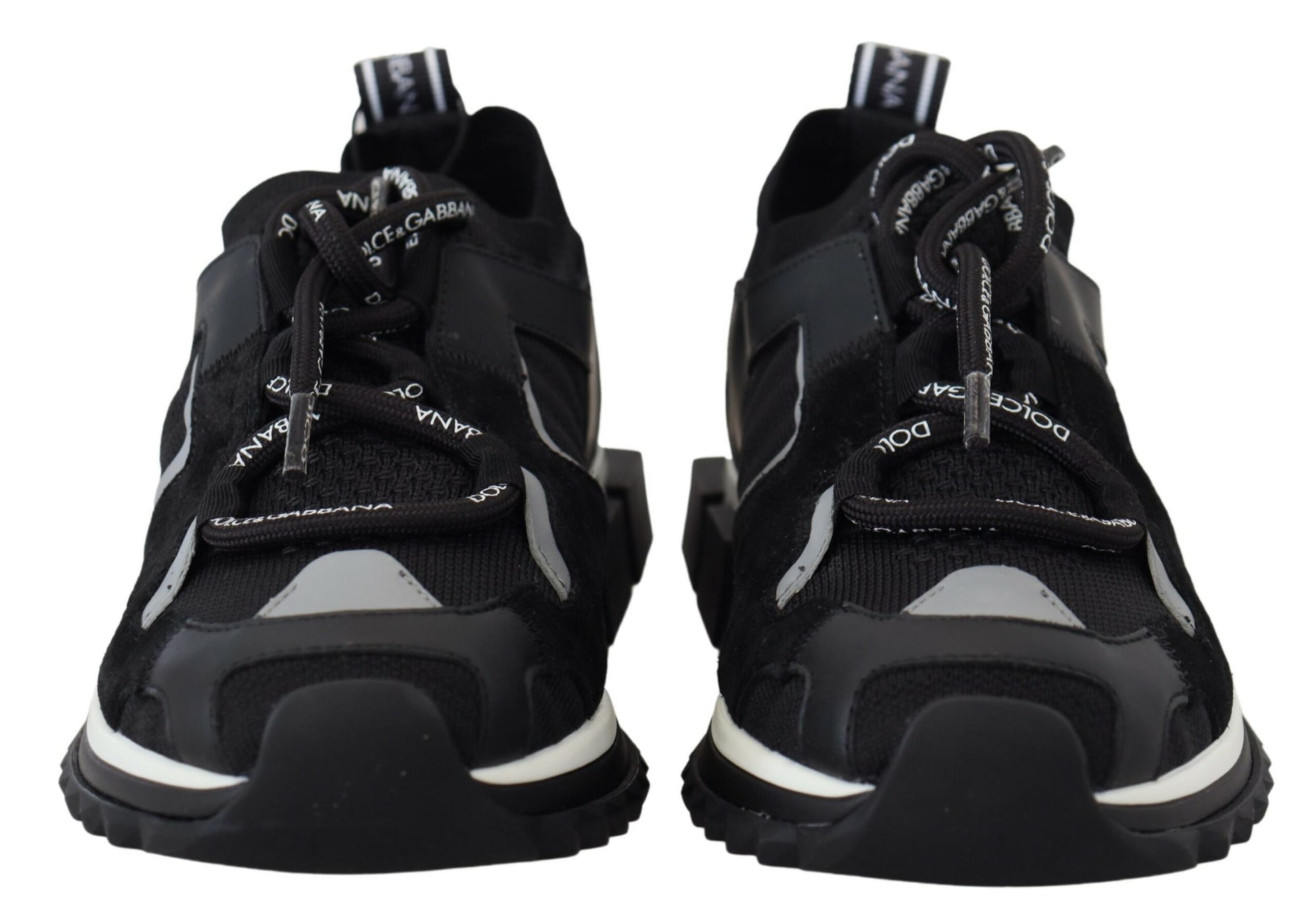 Dolce & Gabbana Black Mesh Sorrento Trekking Sneakers Shoes Curated Luxury Accessories by Orvyn