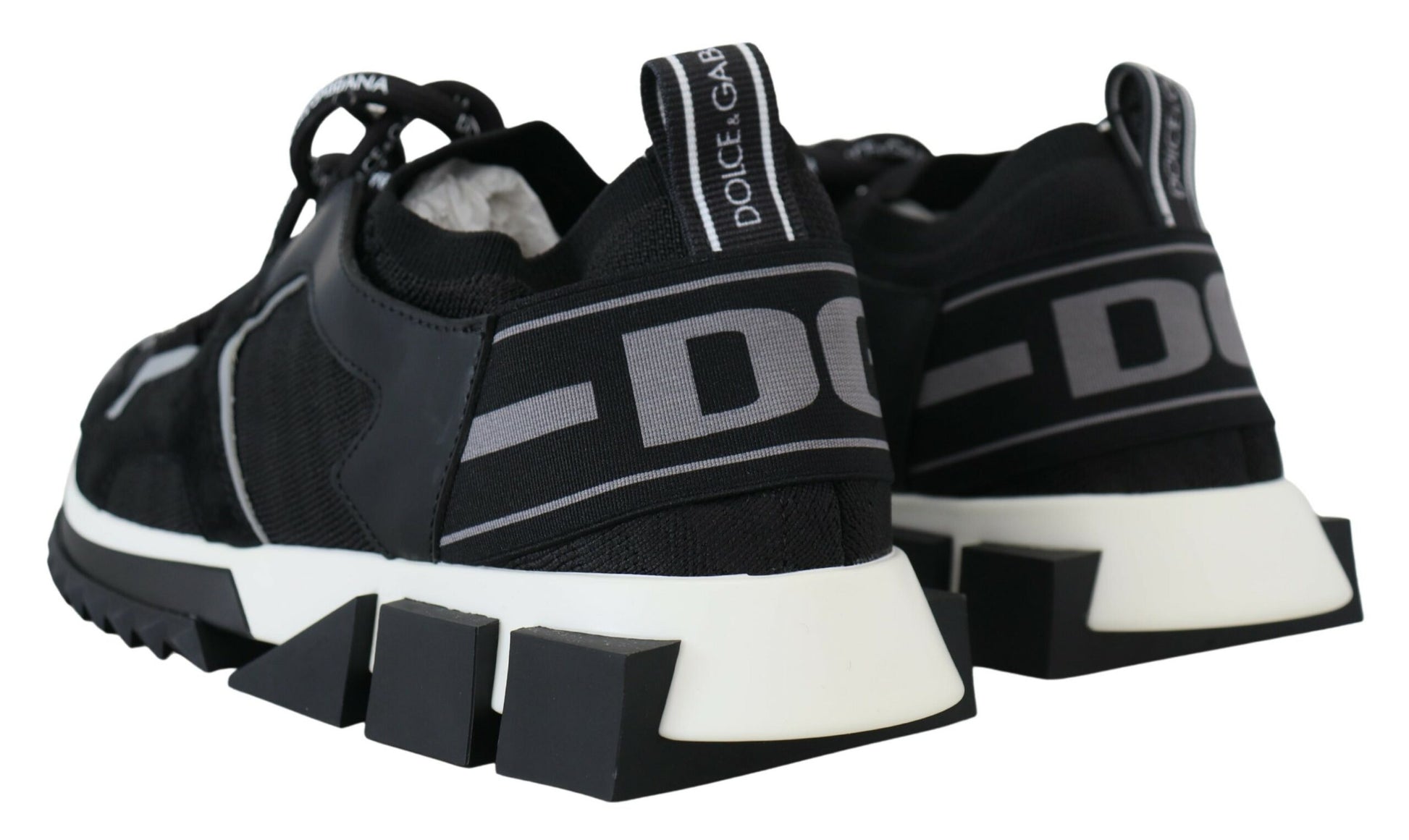 Dolce & Gabbana Black Mesh Sorrento Trekking Sneakers Shoes Curated Luxury Accessories by Orvyn