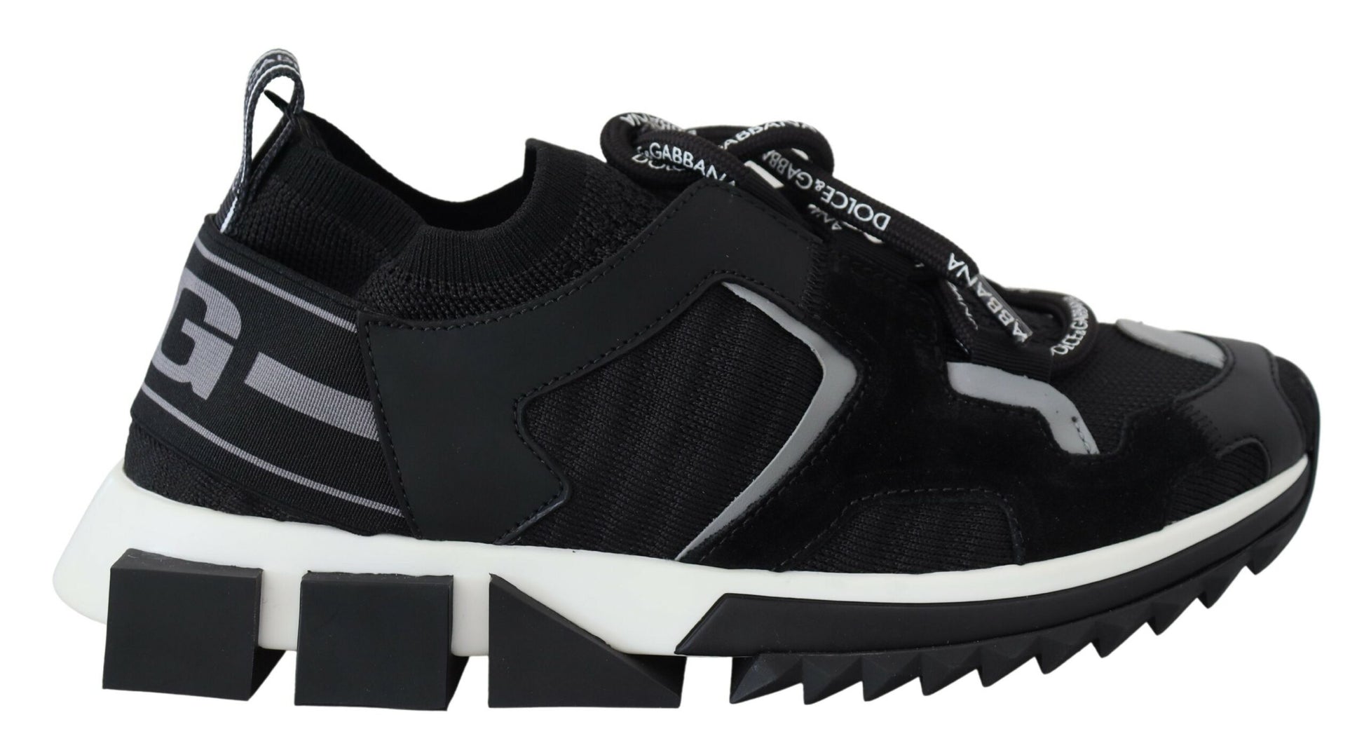 Dolce & Gabbana Black Mesh Sorrento Trekking Sneakers Shoes Curated Luxury Accessories by Orvyn