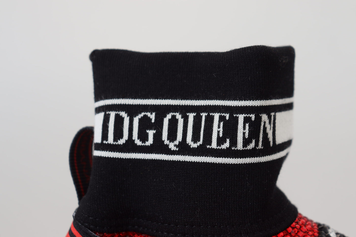 Dolce & Gabbana Red Bling Sorrento Sneakers Socks Shoes Curated Luxury Accessories by Orvyn