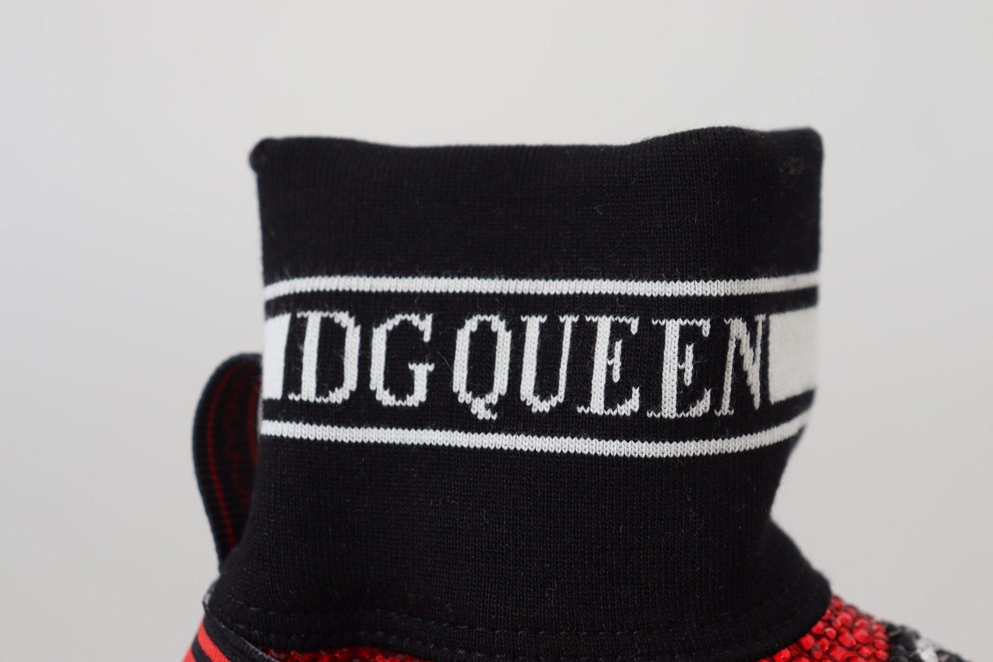 Dolce & Gabbana Red Bling Sorrento Sneakers Socks Shoes Curated Luxury Accessories by Orvyn