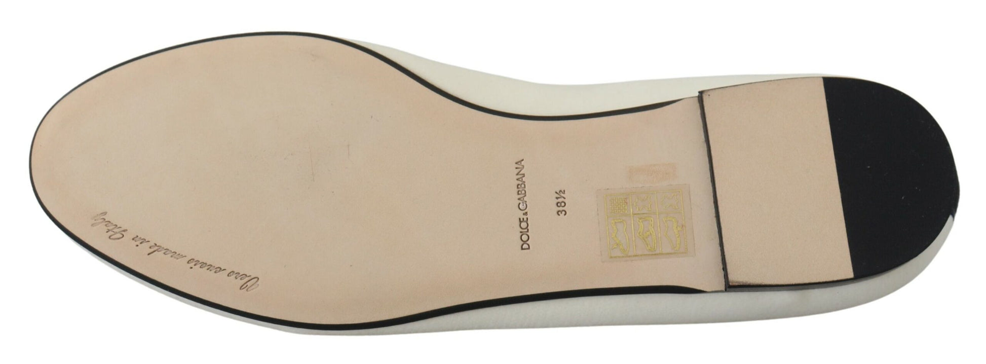 Dolce & Gabbana White Velvet Slip Ons Loafers Flats Shoes weiss