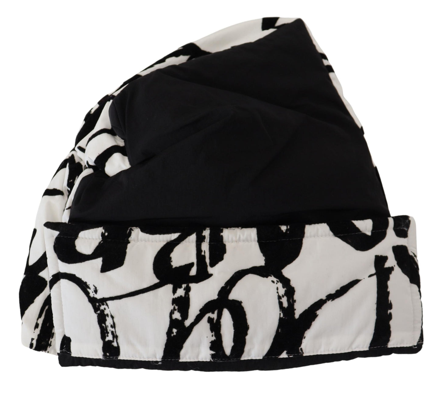 Dolce & Gabbana White Printed Nylon Women Winter Beanie Cap Hat Curated Luxury Accessories by Orvyn