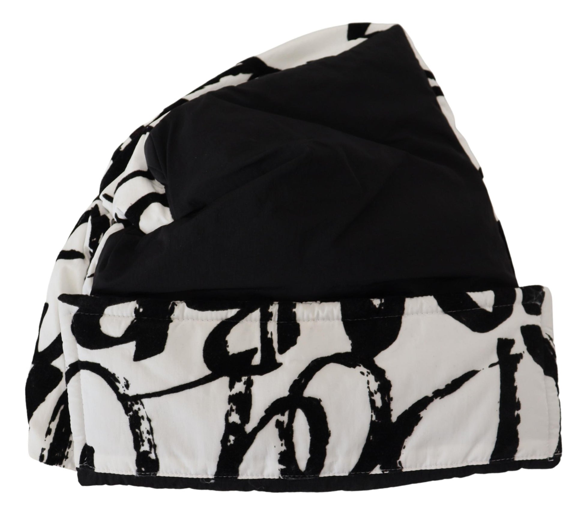 Dolce & Gabbana White Printed Nylon Women Winter Beanie Cap Hat Curated Luxury Accessories by Orvyn
