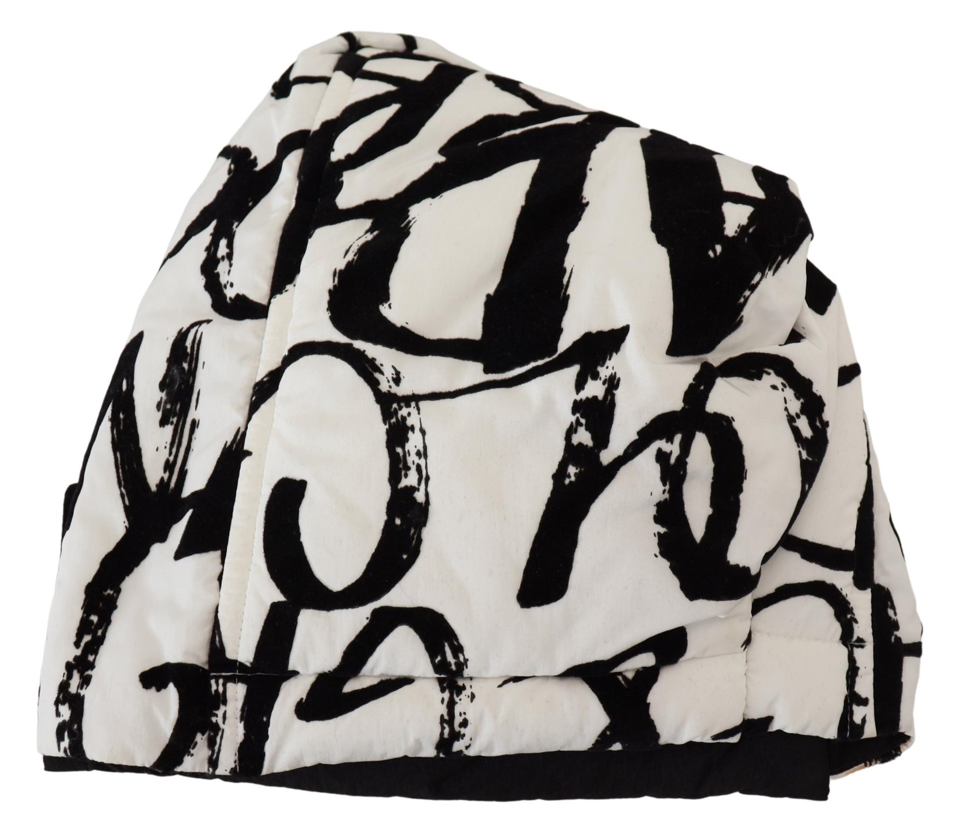 Dolce & Gabbana White Printed Nylon Women Winter Beanie Cap Hat Curated Luxury Accessories by Orvyn