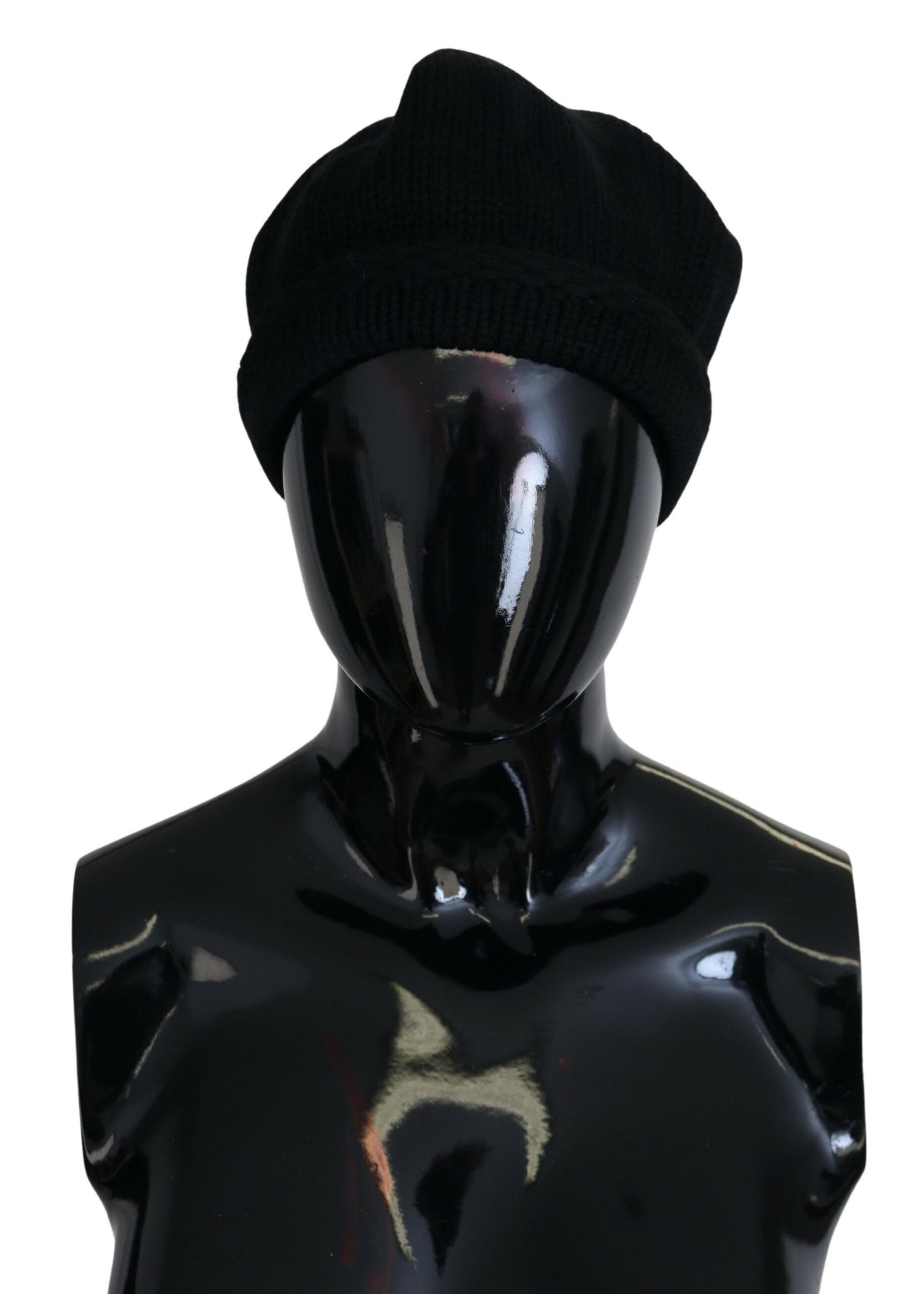 Dolce & Gabbana Black Virgin Wool Women Winter Beanie Cap Hat Curated Luxury Accessories by Orvyn