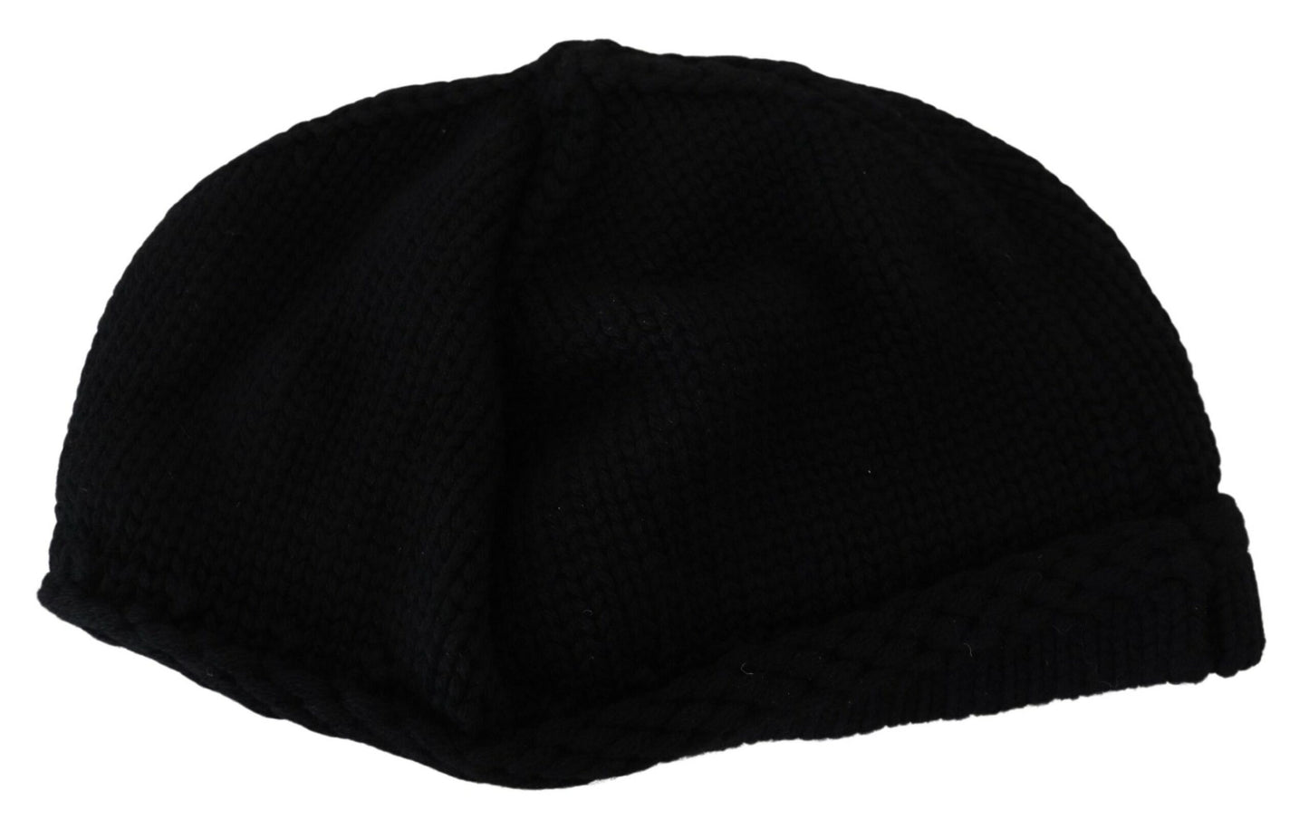Dolce & Gabbana Black Virgin Wool Women Winter Beanie Cap Hat Curated Luxury Accessories by Orvyn