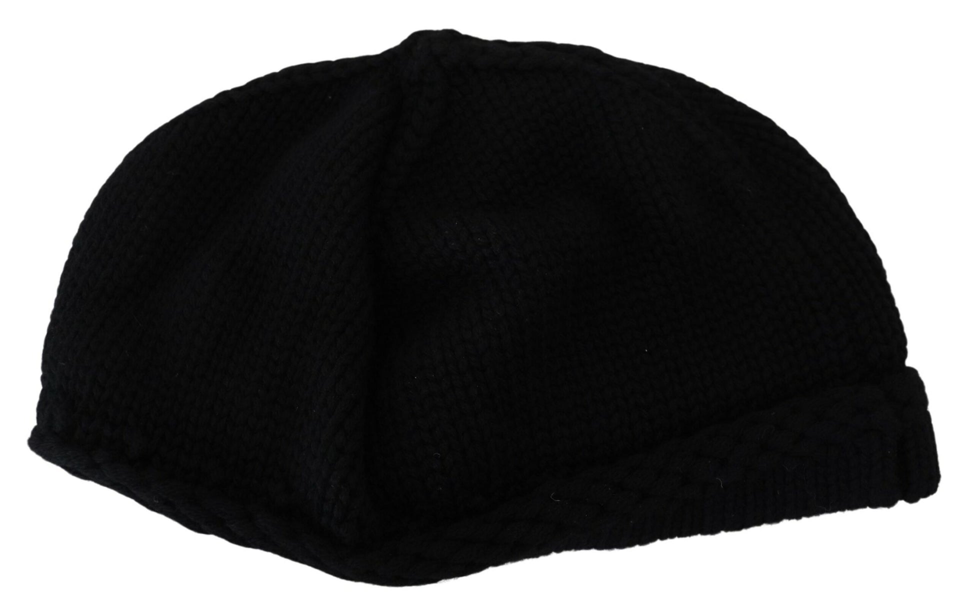 Dolce & Gabbana Black Virgin Wool Women Winter Beanie Cap Hat Curated Luxury Accessories by Orvyn