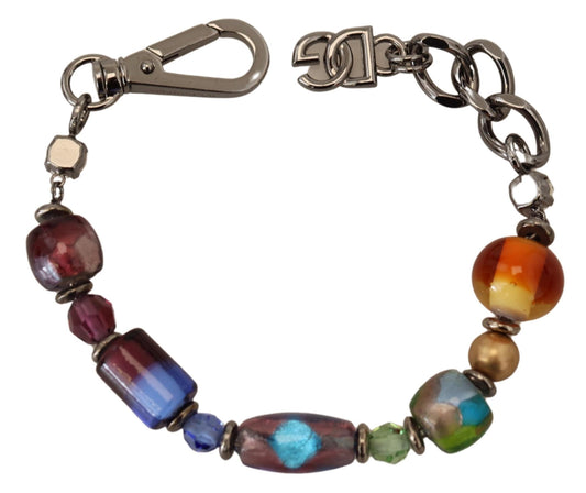 Dolce & Gabbana multicolor Silver Chain Brass Beaded Lobster Clasp Bracelet Curated Luxury Accessories by Orvyn