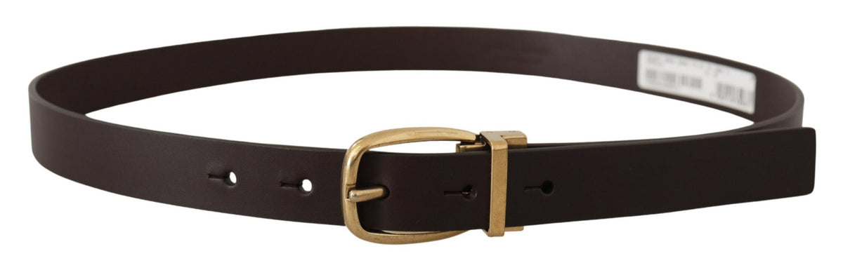 Dolce & Gabbana Dark Brown Gold Tone Metal Buckle braun